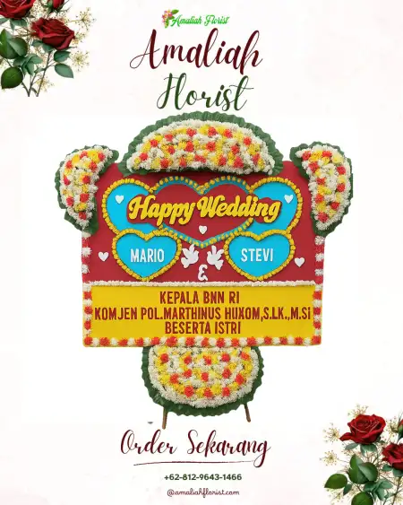Papan Bunga Pernikahan Pulomerak
